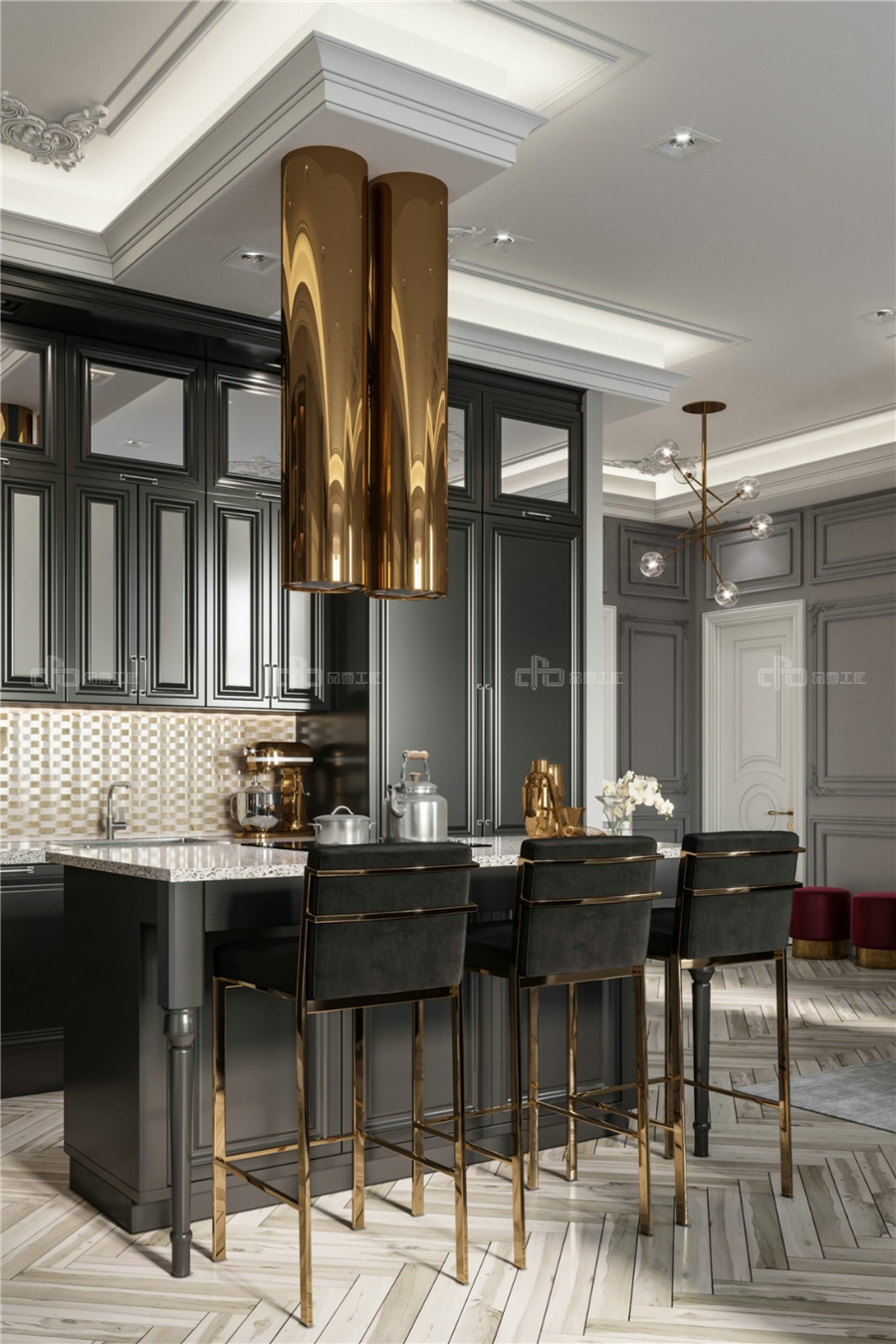 整木定制黑白灰簡歐裝修效果圖賞析(圖2) 整木定制黑白灰簡歐裝修效果圖賞析(圖2)