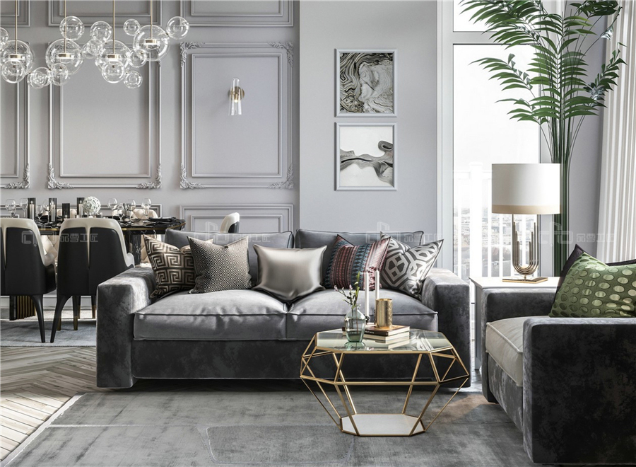 整木定制黑白灰簡歐裝修效果圖賞析(圖3) 整木定制黑白灰簡歐裝修效果圖賞析(圖3)