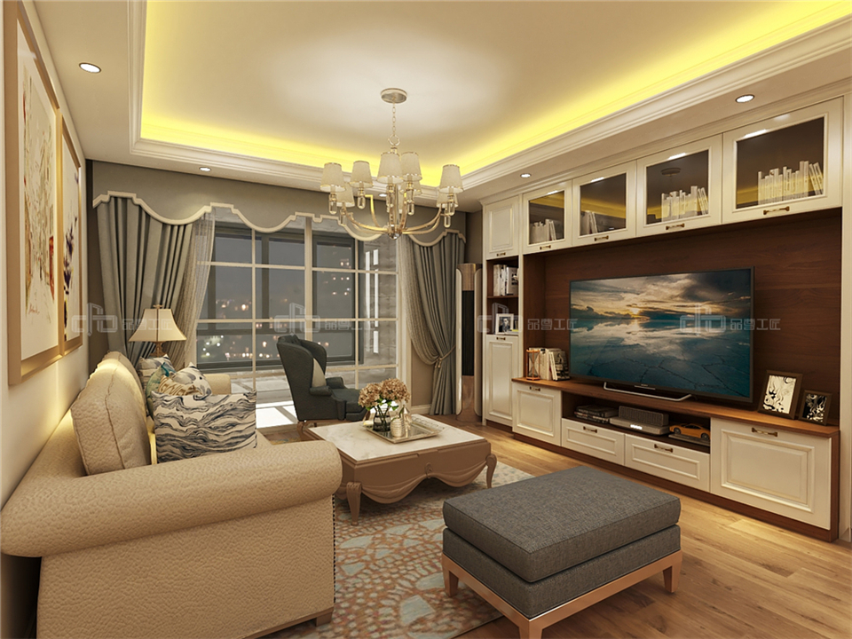 演繹奢而不膩的歐式整木定制風格效果圖案例(圖3) 演繹奢而不膩的歐式整木定制風格效果圖案例(圖3)