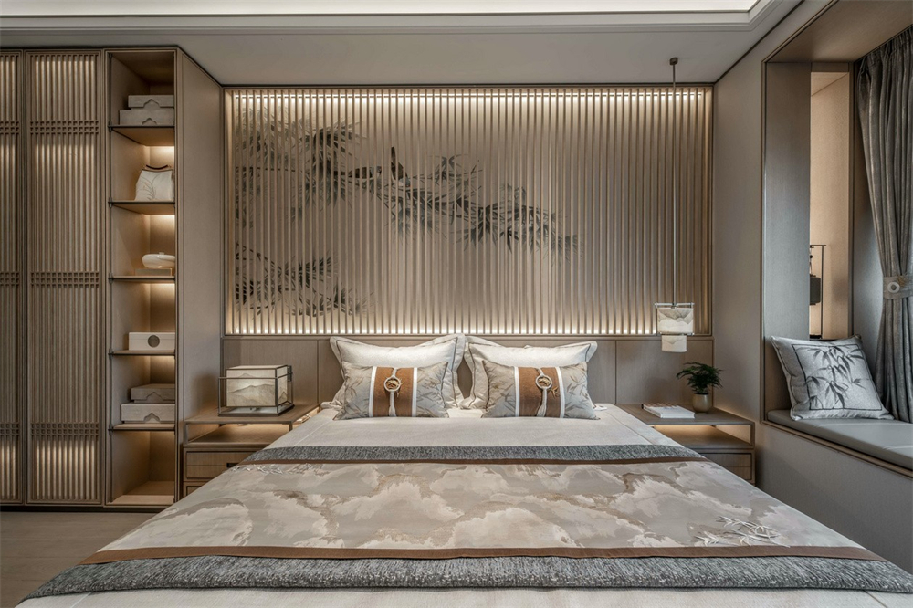 整木定制新中式風(fēng)格,125㎡樣板房賞析(圖17) 整木定制新中式風(fēng)格,125㎡樣板房賞析(圖17)