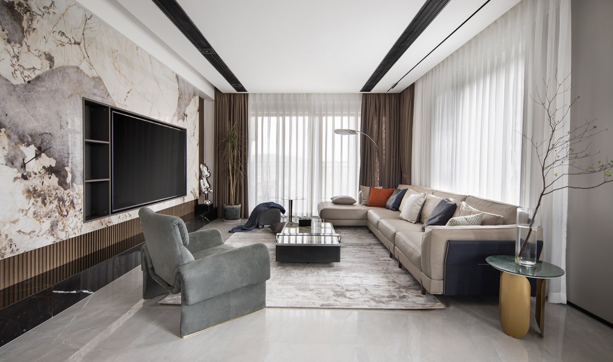 228㎡全屋定制大平層,現(xiàn)代極簡(jiǎn)風(fēng)格設(shè)計(jì)案例(圖1) 0.jpg