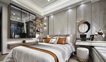 120㎡整木定制輕奢風，現(xiàn)代三居室設(shè)計案